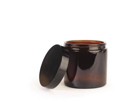 Pommadier 500 ml Verre Ambré + Couvercle
