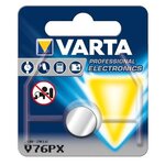 Pile bouton oxyde d' argent 'electronics' v76px sr44 1 55 volt varta