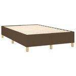 vidaXL Lit à sommier tapissier avec matelas Marron foncé 120x200 cm