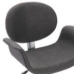 vidaXL Chaise pivotante de salle à manger Gris Tissu