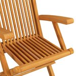 vidaXL Chaises de jardin avec coussins gris 2 Pièces Bois de teck massif