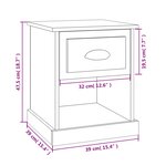 vidaXL Tables de chevet 2 Pièces blanc 39x39x47 5 cm bois d'ingénierie