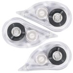 3 kits de 3 rollers correcteurs colorés - gris clair  rose  menthe