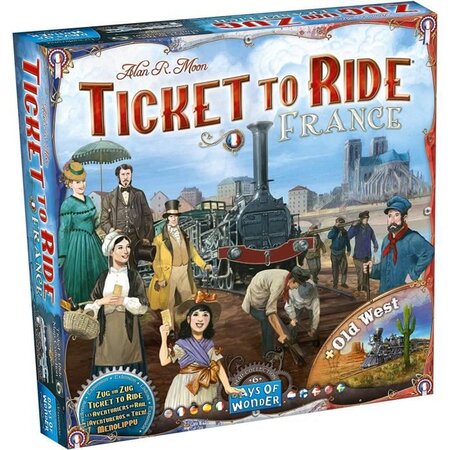 Les aventuriers du rail - extension : france/old west - asmodee - jeu de société - jeu de plateau