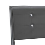 vidaXL Lit avec matelas à mémoire de forme Gris Similicuir 90x200 cm