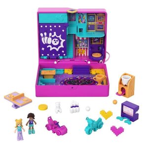Polly pocket - coffret arcade en folie - poupée mini-univers