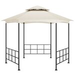 vidaXL Belvédère avec parois 3 1x2 7 m Crème