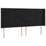 vidaXL Sommier tapissier avec matelas et LED Noir 200x200 cm Velours