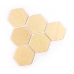 Formes hexagonales en bois 9 cm 6 pièces