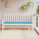 vidaXL Coussin de banc de jardin turquoise 200x50x3 cm tissu
