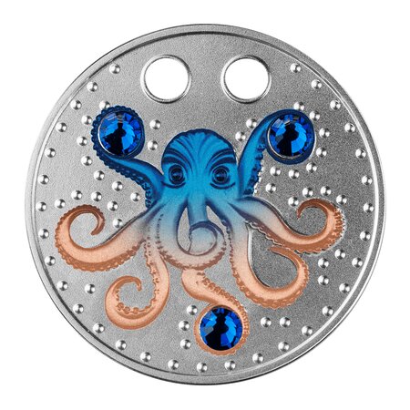 OCTOPUS argent monnaie 500 Francs Cameroon 2022