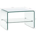 vidaXL Table basse Clair 50 x 45 x 33 cm Verre trempé