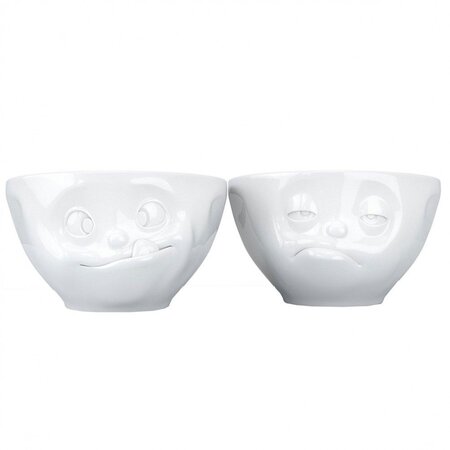 Set de 2 petits bols gourmand et endormi en porcelaine