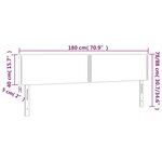 vidaXL Tête de lit à LED Vert 180x5x78/88 cm Tissu