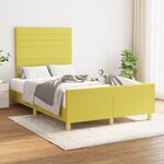 vidaXL Cadre de lit avec tête de lit Vert 120x200 cm Tissu