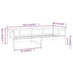 vidaXL Lit de jour Bois massif de pin 90x190 cm