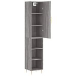 vidaXL Buffet haut Sonoma gris 34 5x34x180 cm Bois d'ingénierie