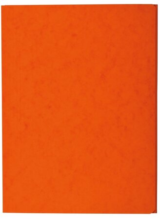 Chemise Carte Lustée à rabats format 24 x 32 cm sans élastique Orange COUTAL