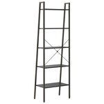 vidaXL Étagère sur pied 5 niveaux Noir 56x35x174 cm
