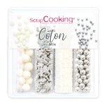 Mix de décors sucrés - gris  argent et blanc