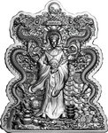 Pièce de monnaie en Argent 10000 Francs g 62.2 (2 oz) Millésime 2024 God of Wealth DOUBLE DRAGON GOD OF WEALTH