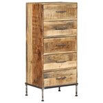 vidaXL Coffre à tiroirs 45 x 35 x 106 cm Bois de manguier massif
