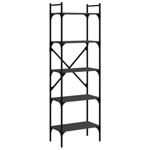 vidaXL Bibliothèque à 5 niveaux noir 56x31 5x174 cm bois d'ingénierie