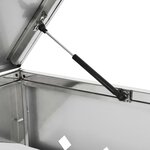 vidaXL Abri de poubelle double sur roulettes 240 L Acier inoxydable