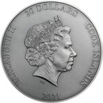 CRONUS Titans 3 onces argent monnaie 20 Dollars Cook Islands 2021