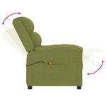 vidaXL Fauteuil de massage Vert clair velours