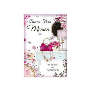 Carte de voeux - bonne fête maman - glamour just for you