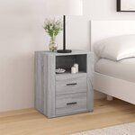 vidaXL Table de chevet Sonoma gris 50x36x60 cm Bois d'ingénierie
