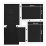 vidaXL Collage de cadres photo pour photo de 4x(10x15 cm) Blanc MDF