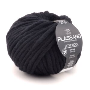 Grosse laine mèche Extra Wool 016 Noir 100 Laine