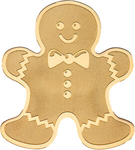 Pièce de monnaie en Or 1 Dollar g 0.5 Millésime Small Gold GINGERBREAD MAN