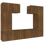 vidaXL Ensemble de meubles TV 6 Pièces Chêne marron Bois d'ingénierie