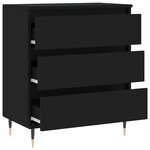 vidaXL Buffet Noir 60x35x70 cm Bois d'ingénierie