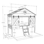 Lit Compact Cabane 90x200 CM BARNIE