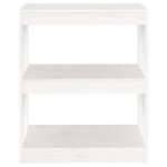 vidaXL Bibliothèque/Cloison Blanc 60x30x71 5 cm Bois solide de pin