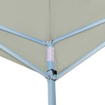 vidaXL Belvédère pliable avec 2 parois 5x5 m Crème