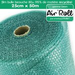 Lot de 6  rouleaux de film bulle d'air recycle largeur 40 cm x longueur 5 mètres - gamme air'roll green de la marque enveloppebulle