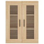vidaXL Buffet haut Chêne sonoma 69 5x34x180 cm Bois d'ingénierie