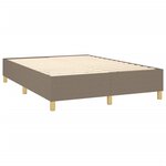 vidaXL Lit à sommier tapissier avec matelas Taupe 140x190 cm Tissu