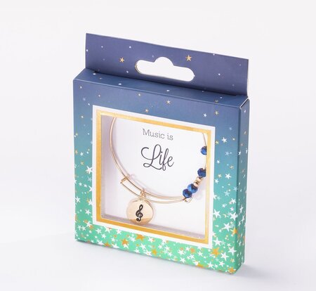Bracelet musique avec perles bleues