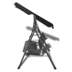 vidaXL Balancelle de jardin avec auvent noir