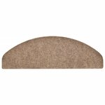 vidaXL Tapis autoadhésifs de marches 5 Pièces Crème 65x21x4 cm Aiguilleté