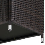 Tectake coffre de jardin kiruna en rotin synthétique 120x55x61 5cm 270 l - marron