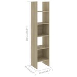 vidaXL Bibliothèque Chêne sonoma 40x35x180 cm Aggloméré