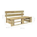 vidaXL Banc palette de jardin bois