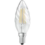 Osram ampoule led flamme torsadée clair filament 4w=40 e14 chaud